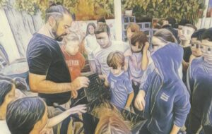 Taller de huerto escolar infantil . El peque huerto de Navalazarza. Primer día de huerto y asignación de espacios y tareas.