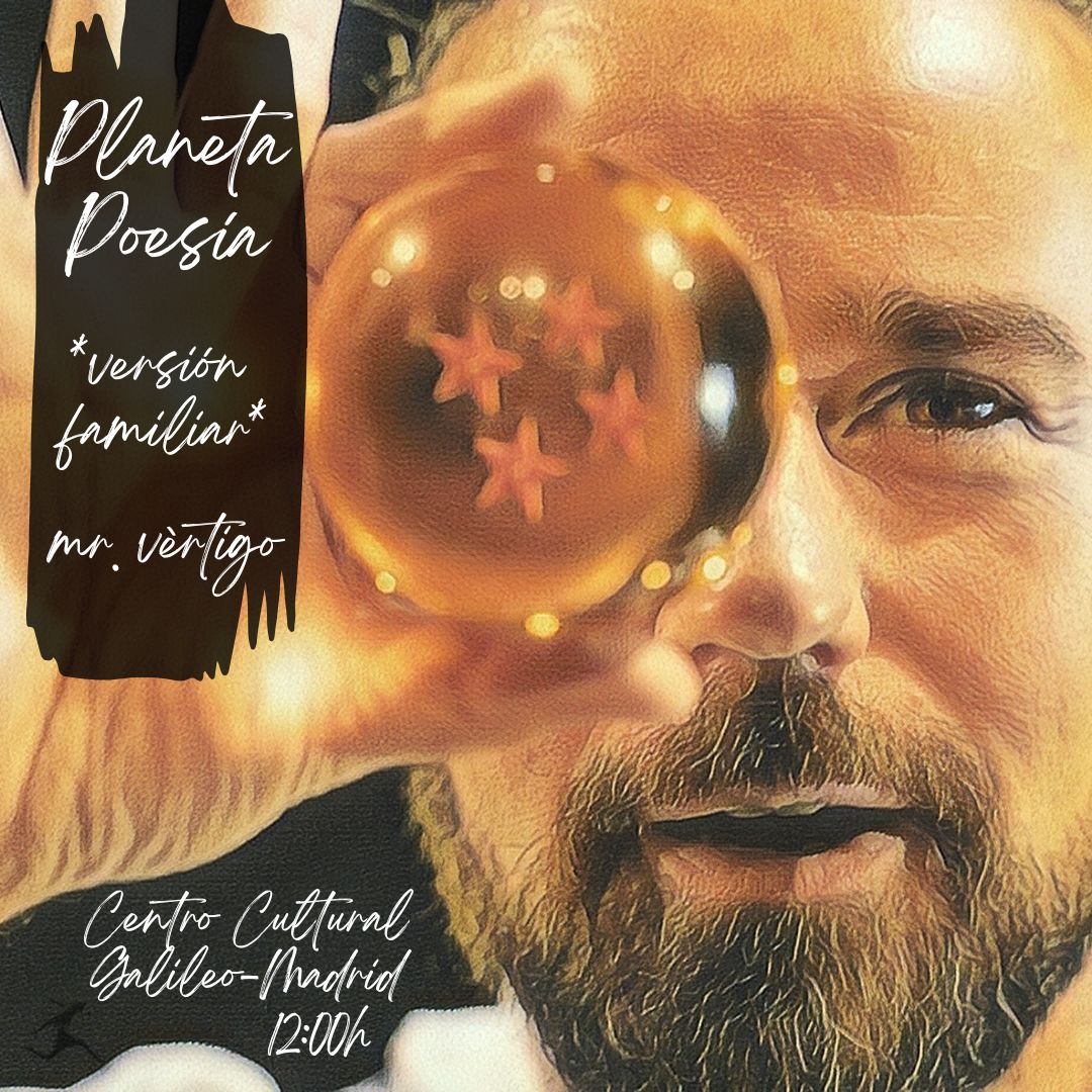 Planeta Poesía, un espectáculo de poesía infantil para toda la familia actuando en el centro cultural galileo de madrid